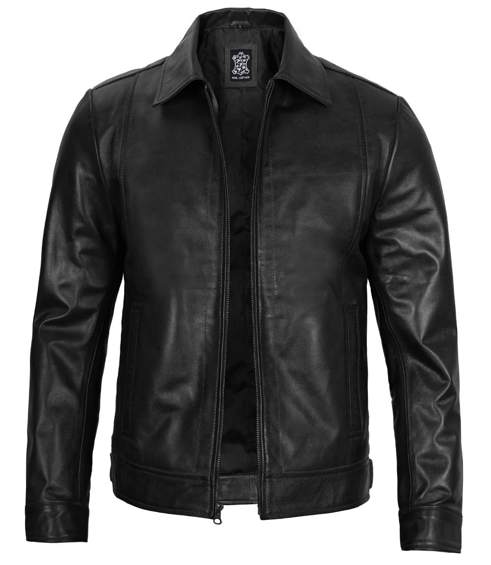 Men's Black Leather Jacket