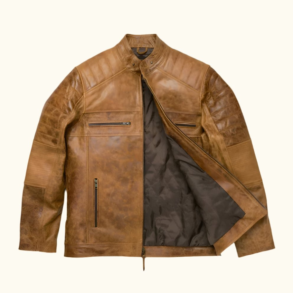 Cafe Racer Leather Jacket