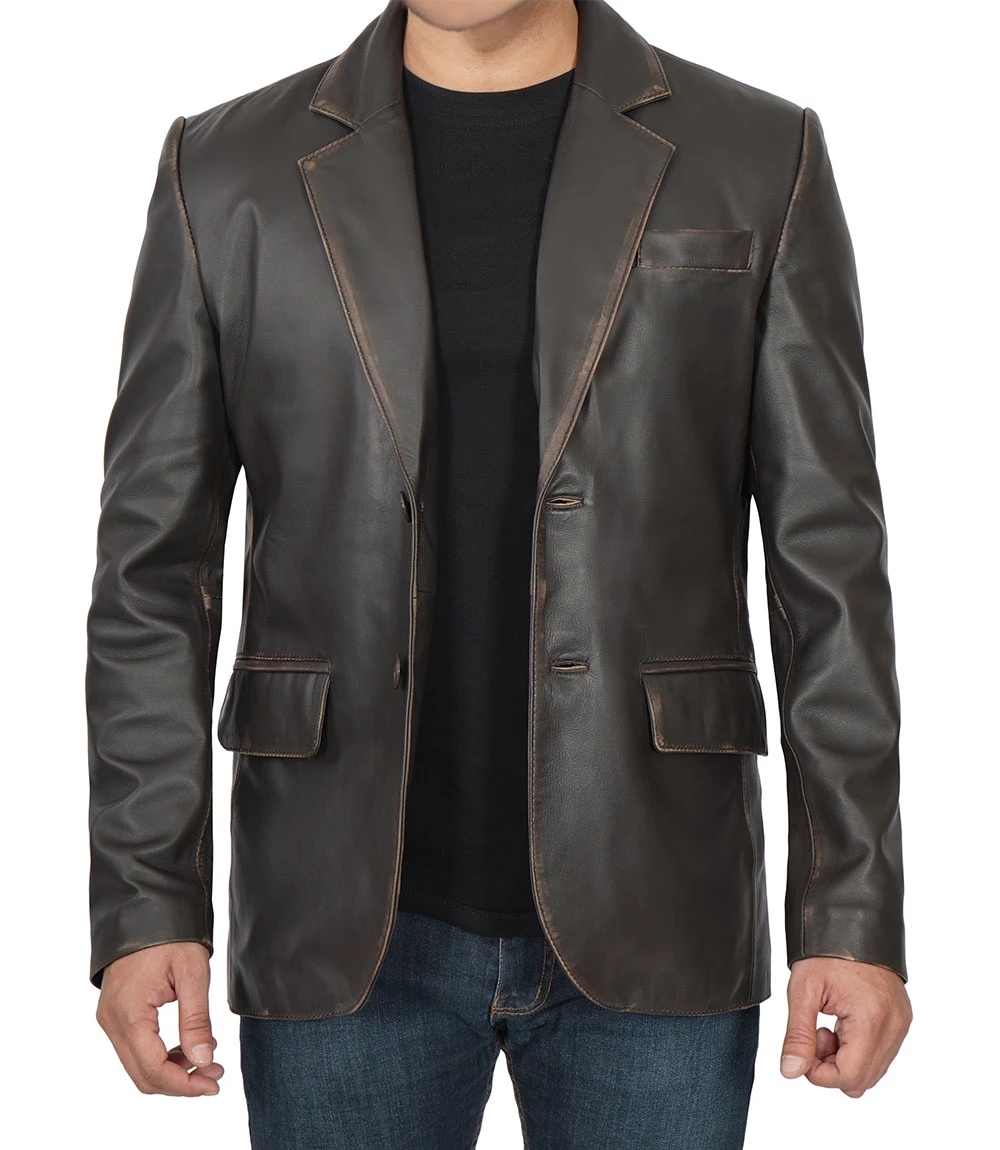 Choose a Genuine Leather Blazer for Men by MSN Leathers